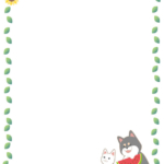 夏のフレームイラスト