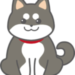 黒柴のフリーイラスト