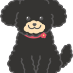 トイプードル(ブラック)のイラスト