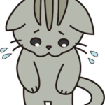あやまっている猫(グレー)