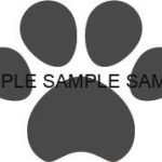 犬猫の肉球(足あと)黒色