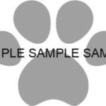 犬猫の肉球(足あと)灰色