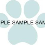 犬猫の肉球(足あと)薄い緑