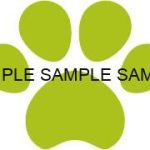 犬猫の肉球(足あと)黄緑