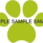 犬猫の肉球(足あと)黄緑