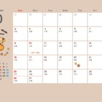 2022年（令和3年）10月のペットカレンダー　イラスト