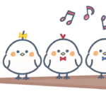 枝に乗るかわいい鳥.