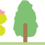 森のラインイラスト