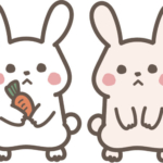 2匹のうさぎイラスト