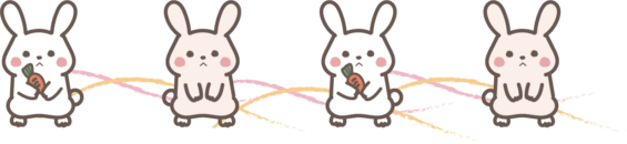 うさぎのラインイラスト❷