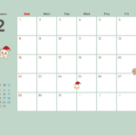 2024年(令和6年)12月のペットカレンダーイラスト