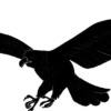 かっこいい鷹（たか）・鷲（わし）のシルエットイラスト