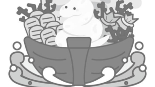 【2025年巳（へび）年】年賀状デザインのイラスト⑥（白黒）【無料】