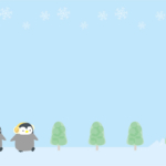 ぺんぎんの壁紙② イラスト【無料】