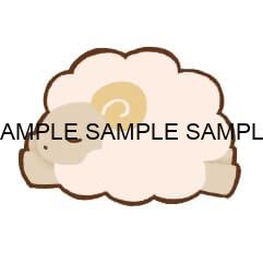 【パーツ】かわいいヒツジのアイコンイラスト【無料】