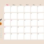 2026年(令和8年)10月のペットカレンダーイラスト(犬・猫)